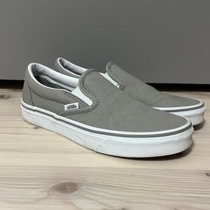 Light Gray Slip-On Vans Size Women’s 8